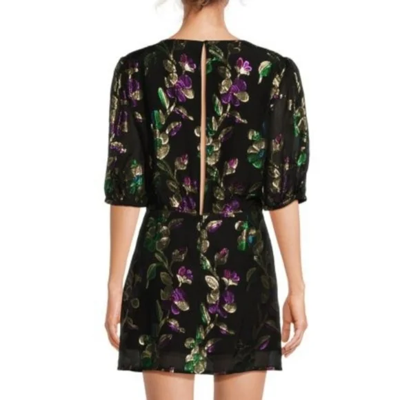 BA&SH Anjy Embellished Mini Black Dress Sz M NEW - Picture 3 of 10